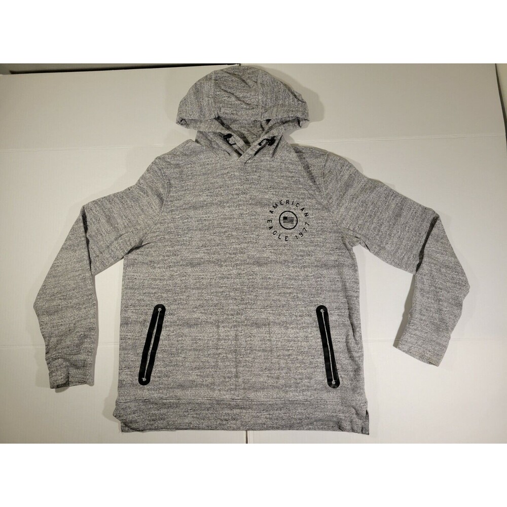 American Eagle Outfitters Light Gray Active Flex Hoodie Sweatshirt Pullover‎ M